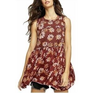 Free People Madison Tank Tunic/Dress in multi combo, size S, NWT